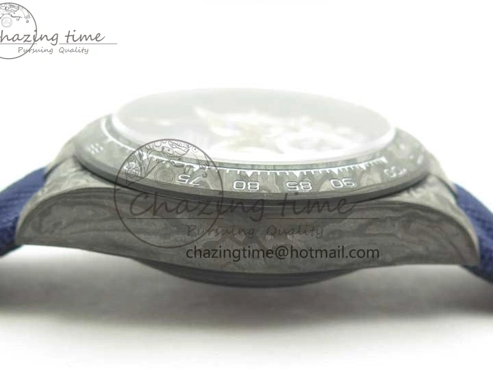 1222 Daytona DIW Carbon OMF Best Edition Blue Paint Dial on Deep Blue Nylon Strap A Tailored 2842